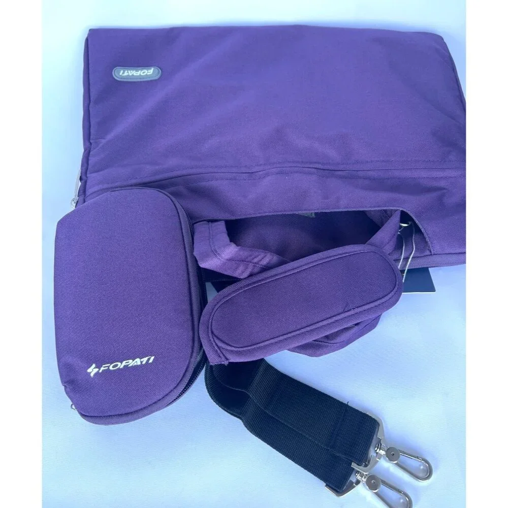 FOPATI Laptop Case Dark Purple Crossbody Laptop Bag